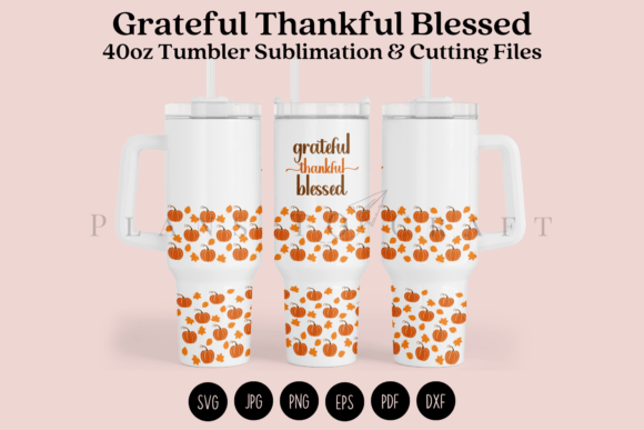 Grateful Thanksgiving 40oz Tumbler Wrap