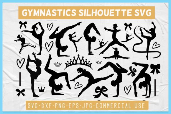Gymnastics Silhouette SVG, Gymnast SVG