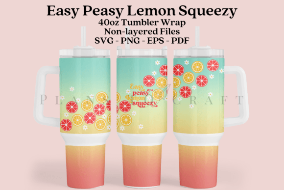 Lemon Puns 40oz Tumbler Sublimation Wrap