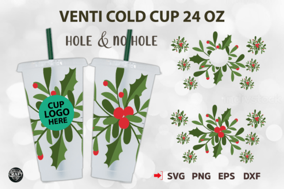 Mistletoe Christmas Venti Cold Cup 24oz