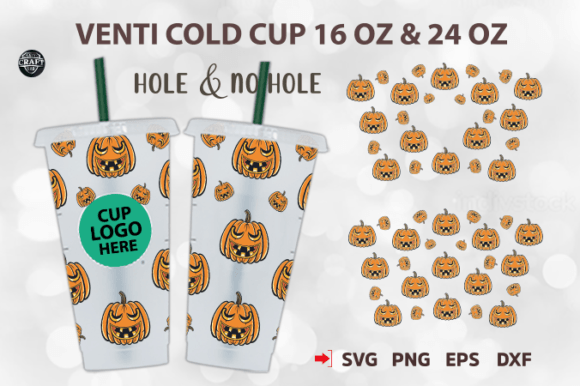 Pumpkin, Halloween Venti Cold Cup 24oz