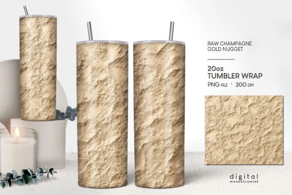 Rough Champagne Gold Tumbler Wrap