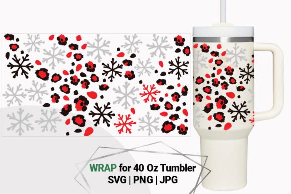 Snowflakes Wrap for 40 Oz Tumbler