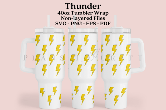 Thunder 40oz Tumbler Sublimation Wrap