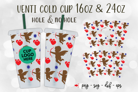 Valentine Full Wrap 24 Oz Venti Cold Cup
